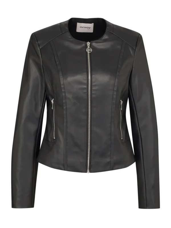 Black leather jacket - Image 2